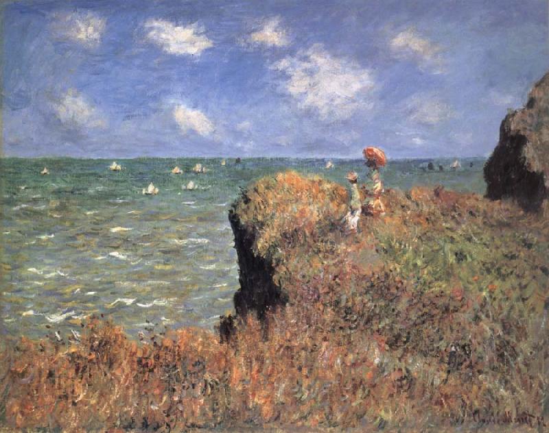 Claude Monet The Cliff Walk,Pourville France oil painting art